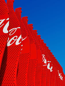 Coca-Cola bottles decors under blue sky thumbnail