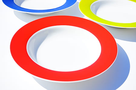 three assorted-color bowls near each other thumbnail