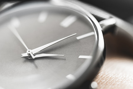 Classic Minimalistic Watches on Wrist Close Up thumbnail