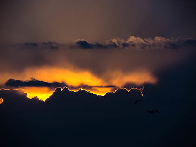 silhouette photography of clouds thumbnail