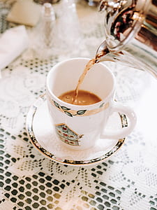 person pouring coffee in mug thumbnail