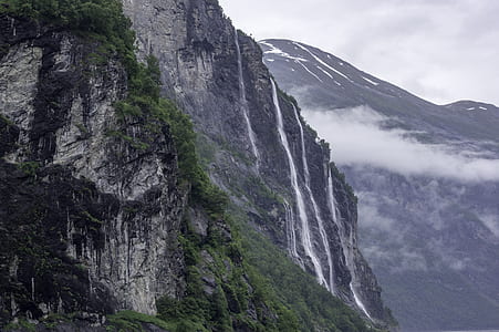 top view of mountain waterfalls thumbnail