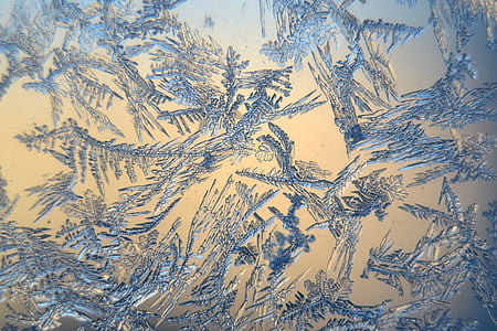 snow crystals, winter, frosty, frozen, macro, backgrounds thumbnail