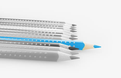 selective color of blue color pen thumbnail