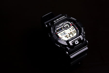 round black Casio G-shock digital watch displaying 4:29 thumbnail