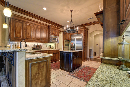 brown wooden kitchen island thumbnail