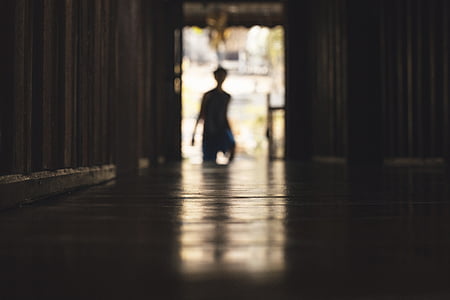silhouette of a person on a hallway thumbnail