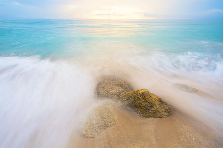 time lapse photography of seashore waves thumbnail