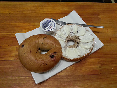 round pastry on white plate thumbnail