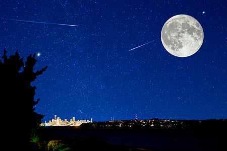 moon and night sky painting thumbnail