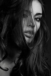 grayscale photography of woman thumbnail