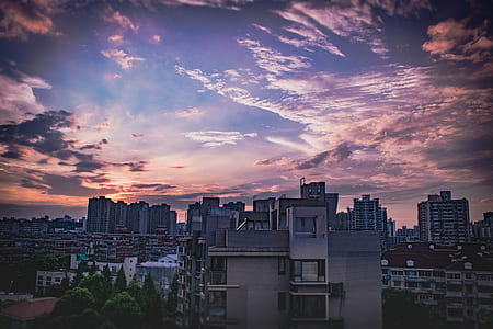 city, dawn, sky, sunset thumbnail