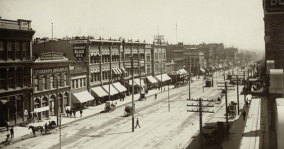 Part of main street 1890 in Salt Lake City, Utah thumbnail