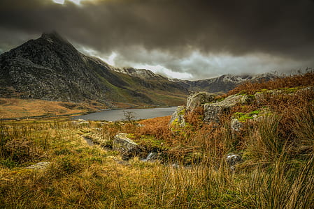 mountain beside river thumbnail