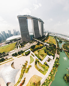 aerial photography of high-rise building near green grass field during daytime thumbnail