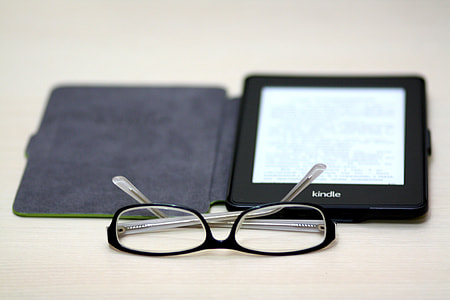 clear tint eyeglasses with black plastic frame thumbnail