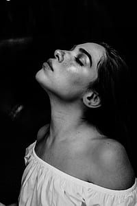 grayscale photography of woman posing thumbnail