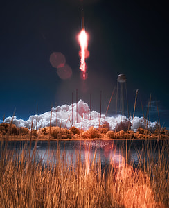 landscape photo of rocket launch during daylight thumbnail
