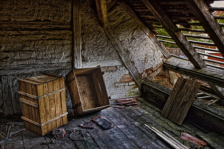 two brown wooden crates thumbnail