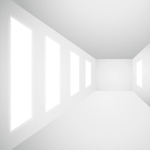 interior gallery windows empty room eps file