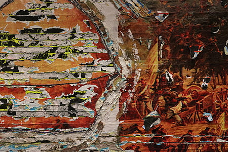 ripped multicolored abstract painting thumbnail