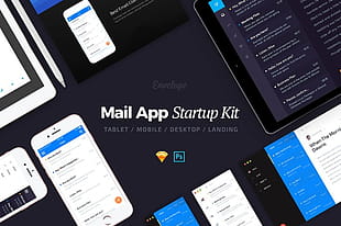 Envelope UI Kit Freebie sketch, psd file