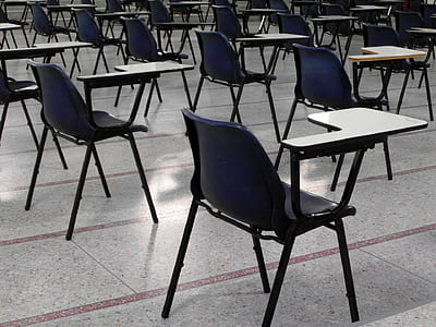 blue and gray study desk chair lot thumbnail