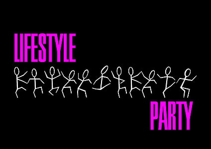Lifestyle Party text with black background thumbnail