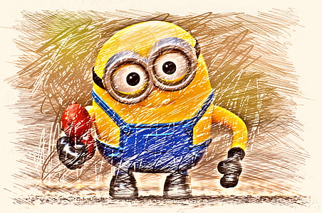 painting of yellow and blue Minion thumbnail