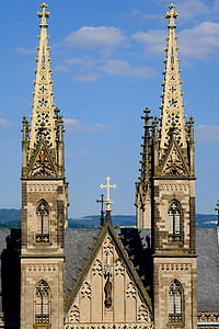 brown cathedral under blue sky thumbnail