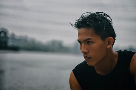 shallow focus of man outdoors thumbnail
