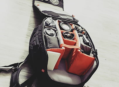 black and red thermal bag with camera inside thumbnail