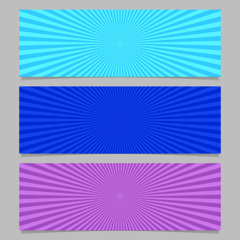 Abstract Colorful Ray Burst Banner Background Set Vector Ai Eps