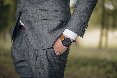 black and gray leather belt thumbnail