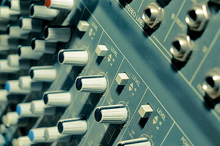 closed up photo of black mixing console thumbnail