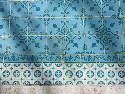 tiles, turquoise, pattern, azulejos, portugal, tile thumbnail