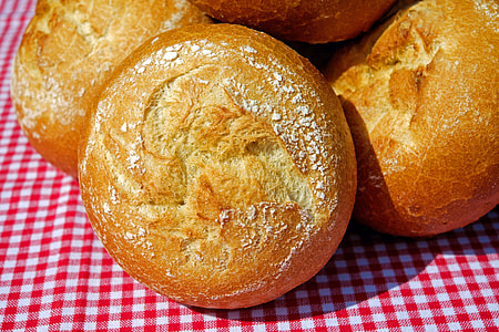 bread with power on red gingham checked textile thumbnail