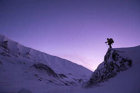 person on snowcap mountain thumbnail