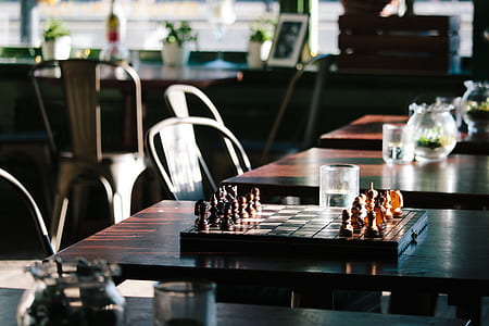 arranged chess piece and board thumbnail