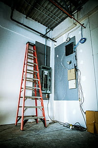 orange ladder against the wall thumbnail