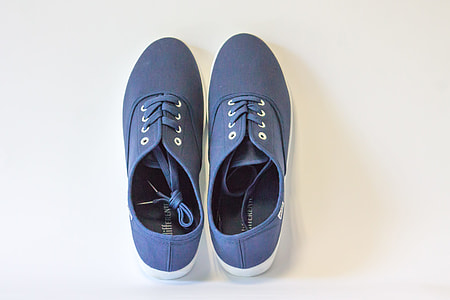 pair of blue low-top sneakers thumbnail