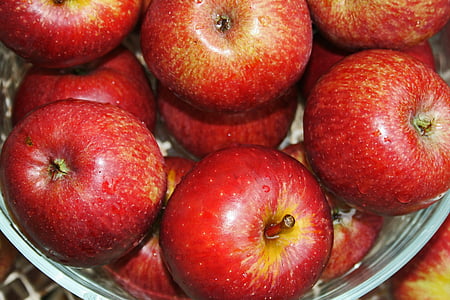 red apples in gray bowl thumbnail