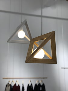 turned on ceiling pendant lamp thumbnail