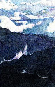 Blue Mountains with Acrylic Paints thumbnail