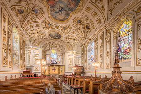 white and beige cathedral interior thumbnail