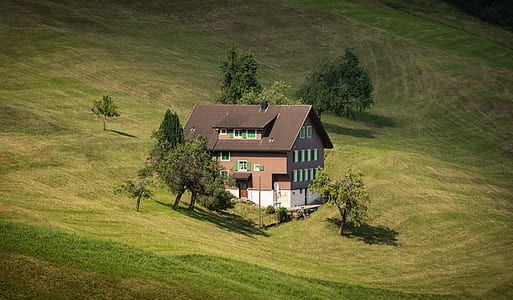 landscape photography of 4-storey house on greenfield thumbnail