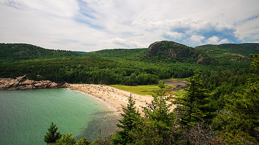 bird's eye view photography of body of water thumbnail