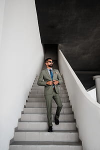 stairs, businessman, fashion, man thumbnail