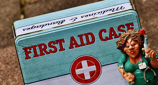 blue and white first aid case thumbnail