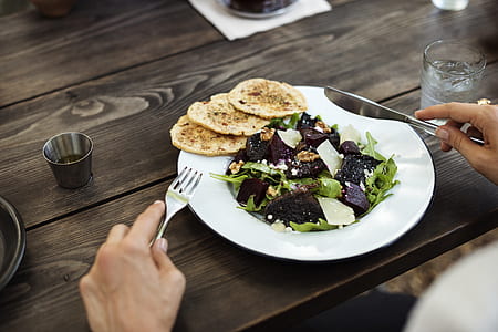 bread, food, plate, salad thumbnail